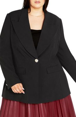 City Chic Sloane Jacket in Black