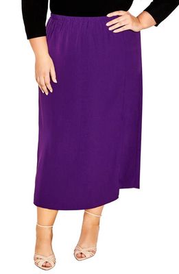 City Chic Zoey A-Line Skirt in Petunia