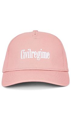 Civil Regime Rose Strapback Hat in Pink.