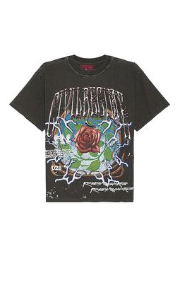 Civil Regime Stone Rose Tour 199x Oversized Tee in Charcoal