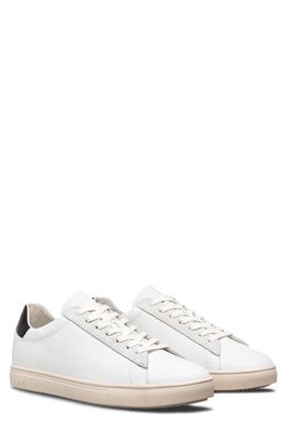 CLAE Bradley California Sneaker in White Leather Walrus Brown