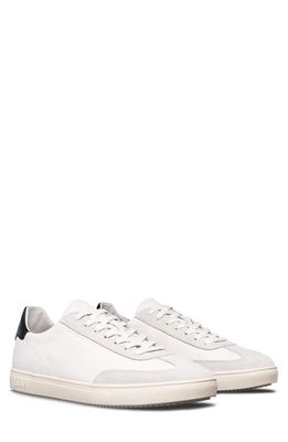 CLAE Deane Sneaker in White Leather Navy