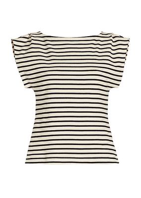 Claire Striped Boatneck Top