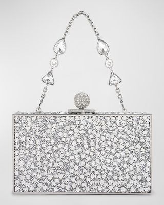 Clara Bijou Crystal Box Top-Handle Bag