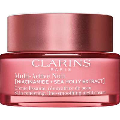 Clarins Multi-Active Night Moisturizer for Lines, Pores, Glow with Niacinamide 