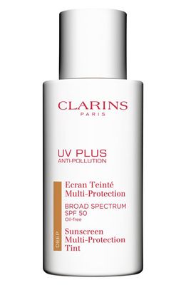 Clarins UV Plus Anti-Pollution Antioxidant Tinted Face Sunscreen SPF 50 in Dark 