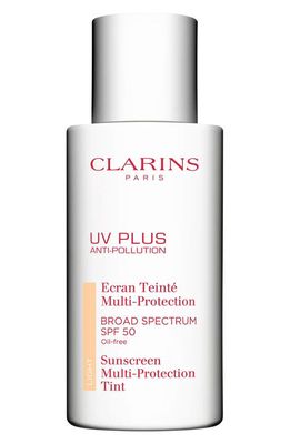 Clarins UV Plus Anti-Pollution Antioxidant Tinted Face Sunscreen SPF 50 in Light 