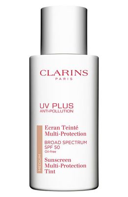 Clarins UV Plus Anti-Pollution Antioxidant Tinted Face Sunscreen SPF 50 in Medium 