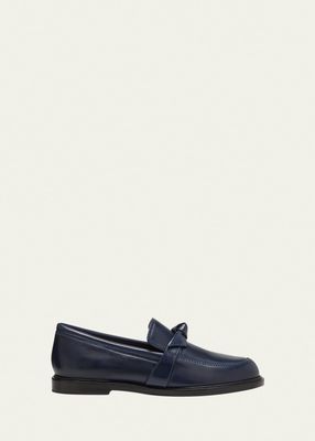 Clarita Leather Bow Loafers