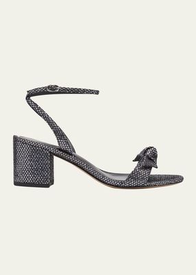 Clarita Metallic Knot Ankle-Strap Sandals