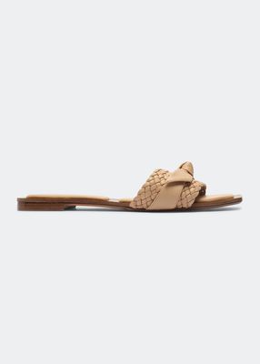 Clarita Woven Bow Flat Sandals