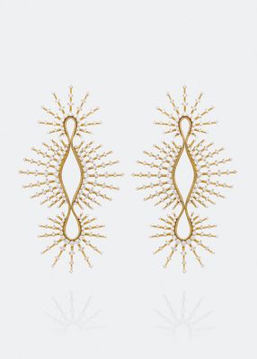 Clarity Earrings in Yellow Gold and Diamonds