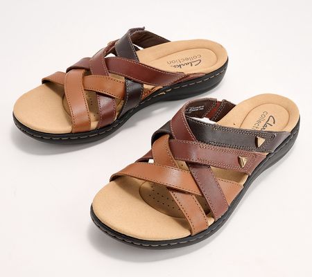 Clarks Collection Adjustable Leather Sandals -Laurieann Bali