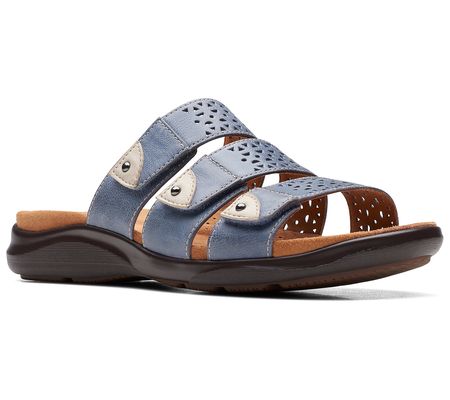 Clarks Collection Leather Slide Sandal Kitly Wa lk