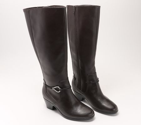 Clarks Collection Leather Tall Shaft Boot- Emily2 Sky