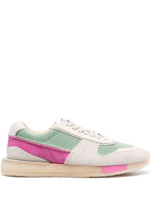 Clarks colour-block panelled leather sneakers - Neutrals