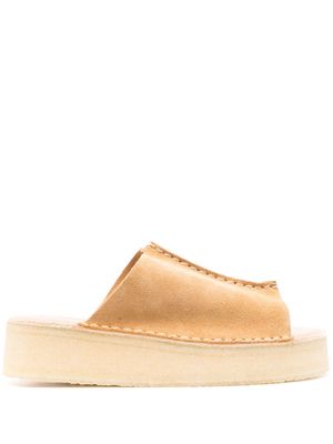 Clarks Originals suede wedge slides - Neutrals