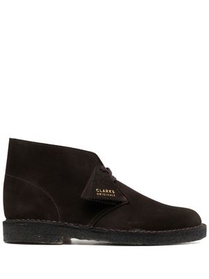 Clarks suede lace-up boots - Brown