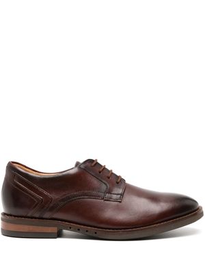 Clarks Un Hugh Lace leather derby shoes - Brown