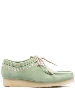 Clarks Wallabee embroidered boat shoes - Green