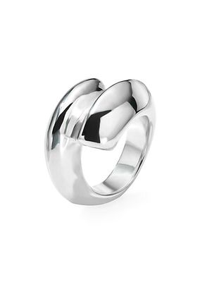 Classi Classico Hammered Sterling Silver Bypass Ring
