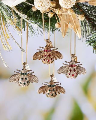 Classic Bee Hanging Ornaments, Set of 4