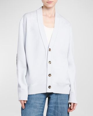 Classic Cashmere Cardigan with Intrec Patches