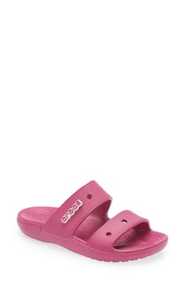 Classic Crocs Slide Sandal in Fuchsia Fun