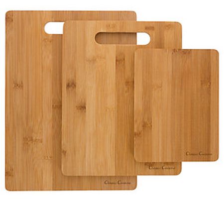 Classic Cuisine Set of 3 Bamboo Cutting Boards