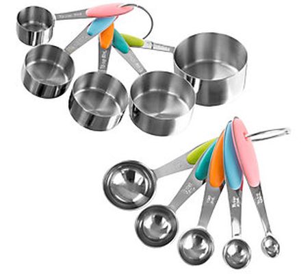 Classic Cuisine Stainless Steel Measuring Cups and Spoons Set