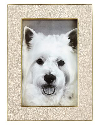 Classic Faux-Shagreen 4" x 6" Picture Frame, Wheat
