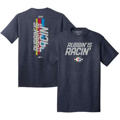 Classic Ink Men's Heather Navy NASCAR 75th Anniversary Rubbin' Is Racin' Tri-Blend T-Shirt