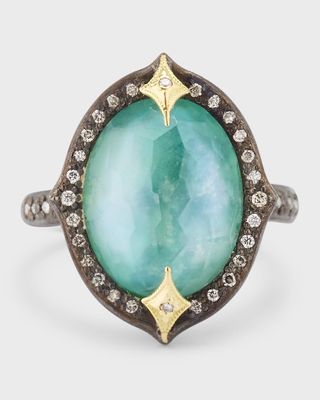 Classic Oval Emerald Triplet Ring, Size 7