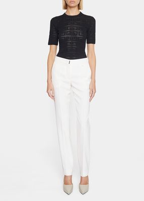 Classic Straight-Leg Tailored Trousers