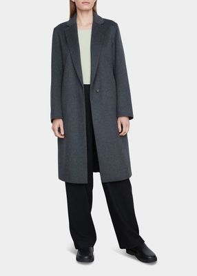 Classic Straight Wool-Blend Coat