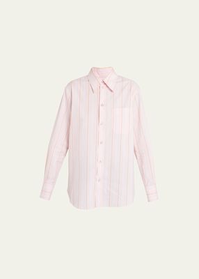 Classic Striped Button-Front Shirt