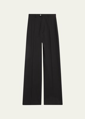 Classic Wide Leg Wool Pants