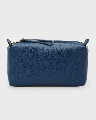 Classic Zip Leather Clutch Bag