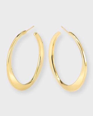 Classico Medium Twisted Hoop Earrings in 18K Gold
