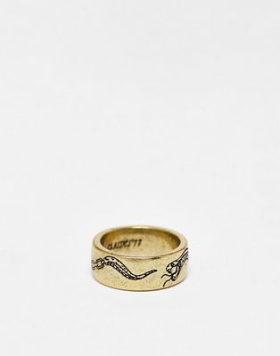 Classics 77 chained snake band ring in gold