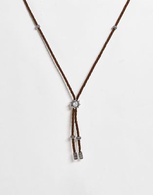 Classics 77 marble sun cord necklace in brown
