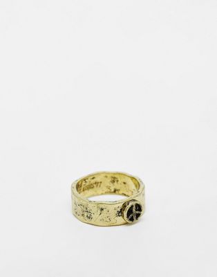Classics 77 peace of mind symbol band ring in gold