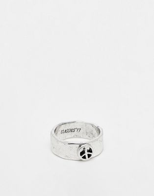 Classics 77 peace of mind symbol band ring in silver