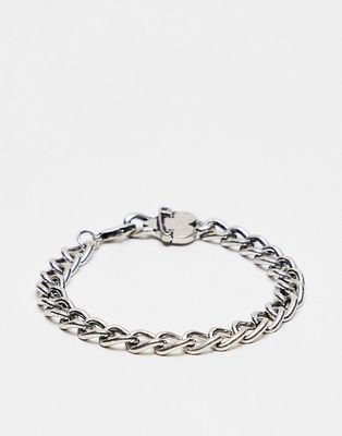 Classics 77 pierced heart curb bracelet in silver