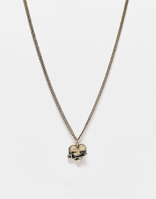 Classics 77 pierced heart pendant necklace in gold