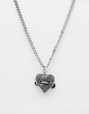 Classics 77 pierced heart pendant necklace in silver