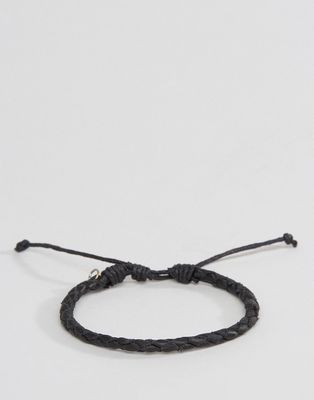 Classics 77 plaited bracelet in black