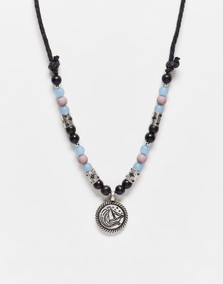 Classics 77 stormy ship beaded necklace in black and silver-Multi