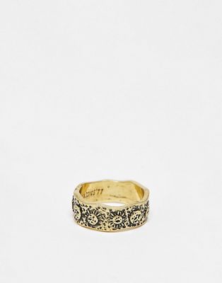 Classics 77 sun phase band ring in gold