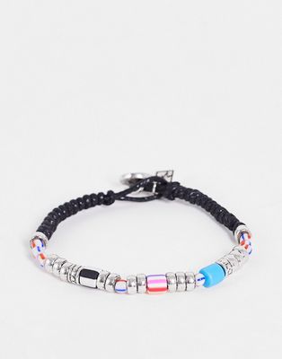 Classics77 til sunrise yin yang coin and loop cord bracelet in black